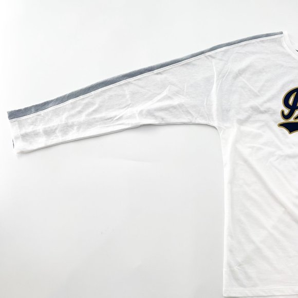 Women's Under armour White "Irish" college Long sleeve T Shirt Youth size XL NWT - Picture 3 of 12